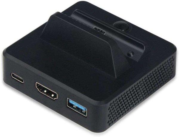 Videó Konvertáló Állomás/Töltő, TNS-1828 Nintendo Switch dokkoló,
HDMI/USB-C/USB kimenetek, fekete