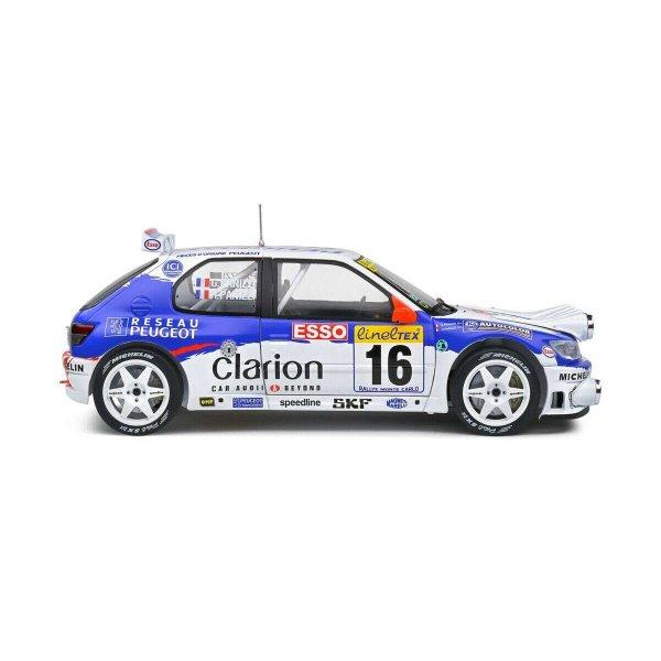 Peugeot 306 Maxi Rally De Monte-Carlo#16 G.Panizzi fehér/kék 1998 modell autó
1:18