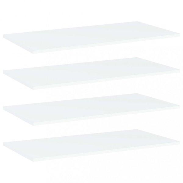 4 db fehér forgácslap könyvespolc lap 80 x 40 x 1,5 cm