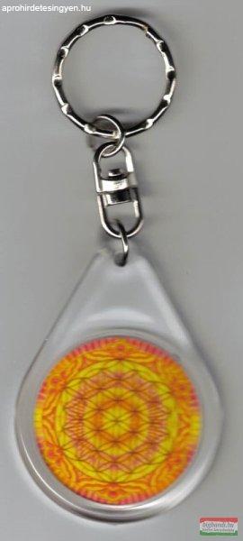 Életvirága mandala – kulcstartó (Ø 4 cm)