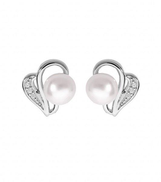 Brilio Silver Romantikus ezüst fülbevaló valódi
gyöngyökkel SE05928A
