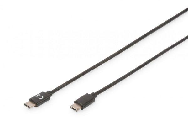 Assmann USB Type-C connection cable, type C to C 1,8m Black