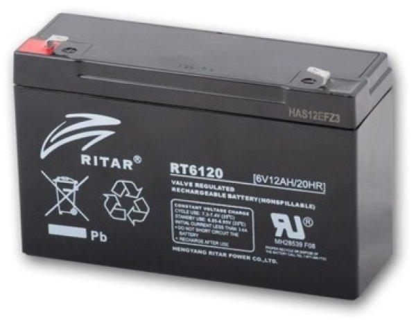 Ritar RT6120 6V 12Ah zselés akkumulátor
