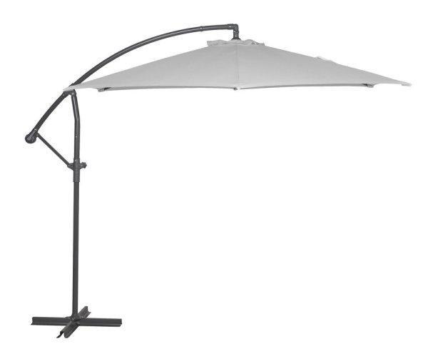 FREE POLE függő napernyő, hajtókarral - szürke - ø 300 cm