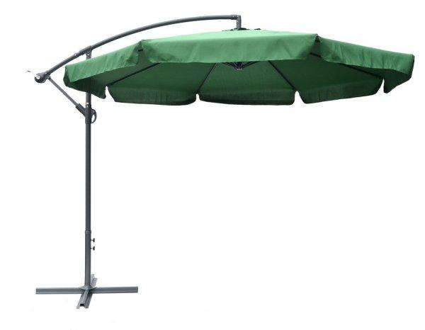 EXCLUSIVE függő napernyő hajtókarral, zöld - ø 300 cm - vízálló