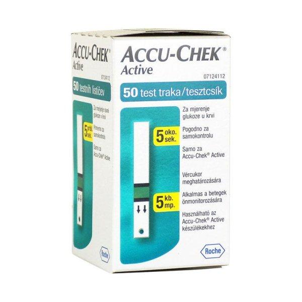 AccuChek Active Glucose vércukorszintmérő csík 50x