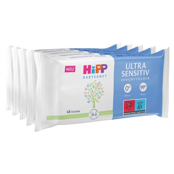 Hipp Babysanft Ultra Sensitive törlőkendő 5 x 48 db
