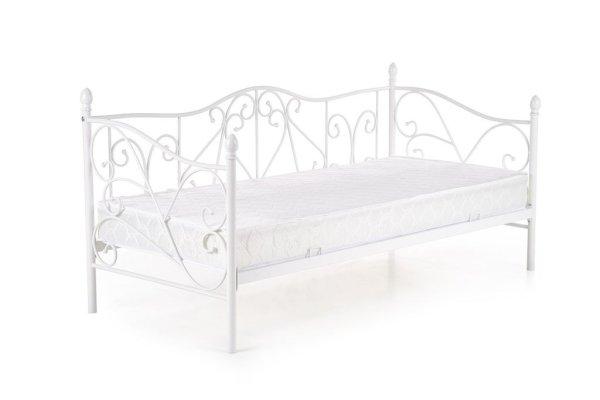 Egyszemélyes ágy, fém kerettel, fehér, 90 cm - VOIE LACTEE - Butopêa