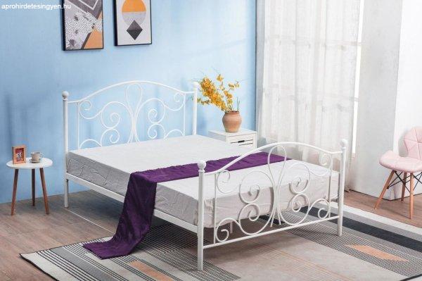 Egyszemélyes ágy, fém kerettel, fehér, 120 cm - CERES - Butopêa