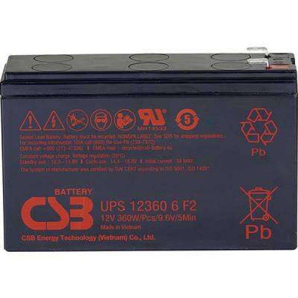 CSB Battery UPS 123606 high-rate UPS123606F1F2 Ólomakku 12 V 7 Ah Ólom-vlies
(AGM) (Sz x Ma x Mé) 151 x 99 x 51 mm 6,35 mm-es laposérintkezős ...