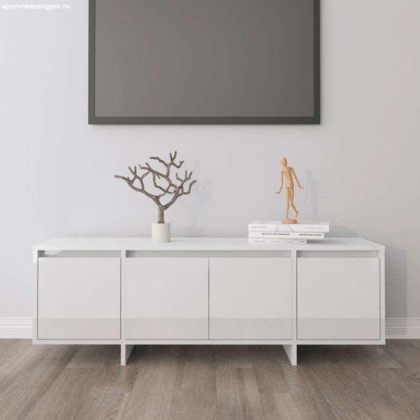 vidaXL magasfényű fehér forgácslap TV-szekrény 120 x 30 x 40,5 cm