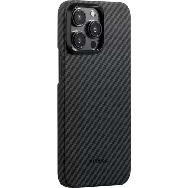 Pitaka MagEZ Case 4 Black / Grey Twill 1500D iPhone 15 Pro Max készülékhez -
MagSafe rögzítéssel