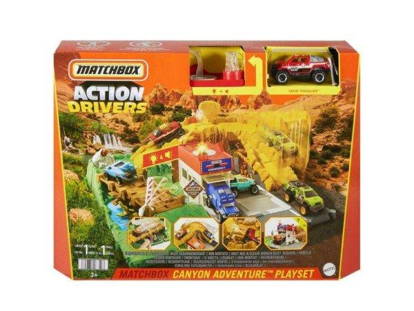 Matchbox: Canyon Adventures nagy pályaszett 1db kisautóval - Mattel