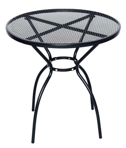 ROJAPLAST ZWMT-06 fém kerti körasztal, ø 70 x 72 cm - fekete