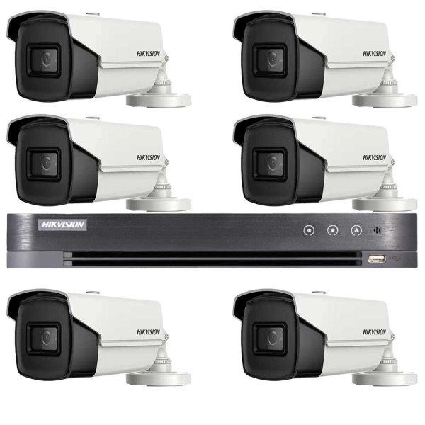 CCTV rendszer Hikvision 6 kamerák 4 az 1-ben 8MP, IR 60m, 8 csatornás DVR 4K
8MP