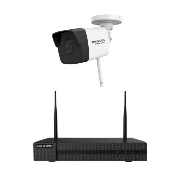 CCTV rendszer 2MP drótnélküli kamerával, 30m IR, 2.8mm objektív, 4
csatornás NVR, felbontás akár 4K