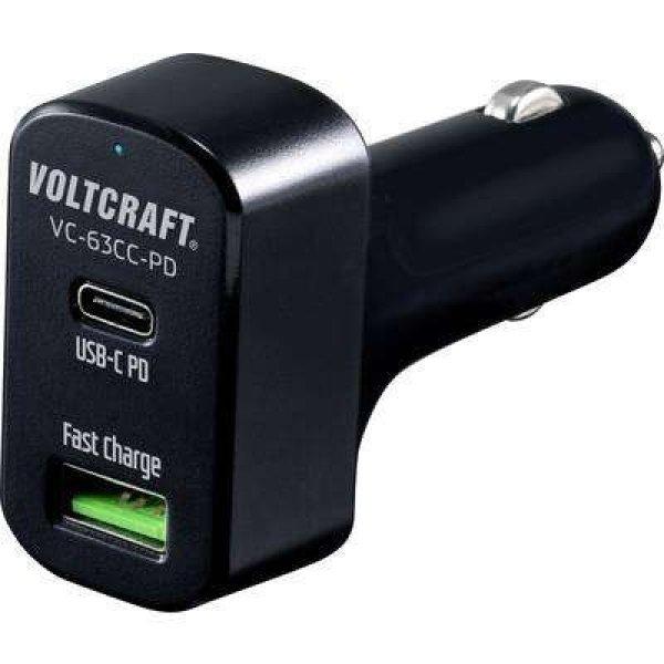 VOLTCRAFT VC-63CC-PD Személygépkocsi USB-s töltőkészülék Kimeneti áram
(max.) 3 A 2 x USB, USB-C™ alj USB Power Delivery (USB-PD) (VC-63CC-PD)