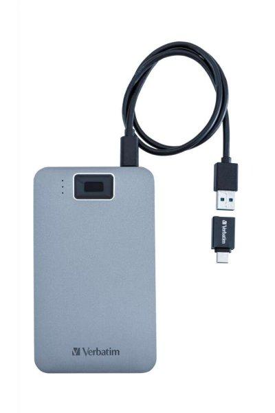 Verbatim 2TB Executive Fingerprint Secure USB 3.2 Külső HDD - Szürke