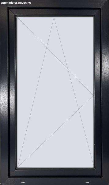 90×150 cm antracit színű bukó-nyíló ablak