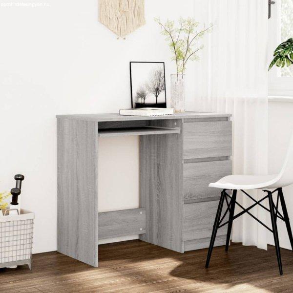 Szürke sonoma színű szerelt fa íróasztal 90x45x76 cm