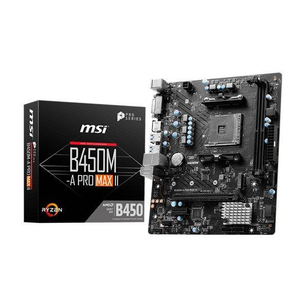 MSI Alaplap AM4 B450M-A PRO MAX II AMD B450, mATX