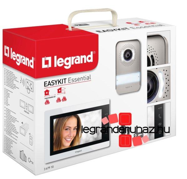 Legrand 2 vezetékes EASYKIT Essential videó kaputelefon szett: színes videó
(7''), bővíthető 1 lakásos, adapterrel, fehér, Legrand 367910