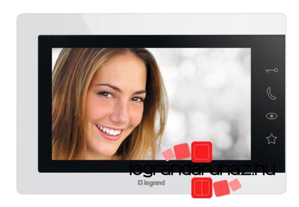 Legrand 2 vezetékes EASYKIT Essential kaputelefon kiegészítő: videó
beltéri egység: 7''-os, színes kijelző, tápegység nélkül,
fehér, Legrand 363225