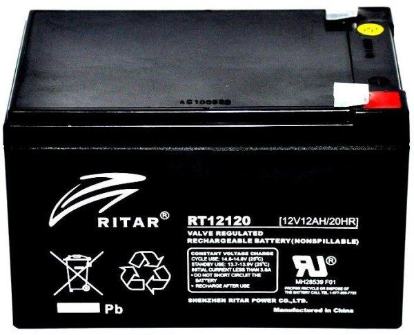 Ritar RT12120 12V 12Ah zselés akkumulátor T2