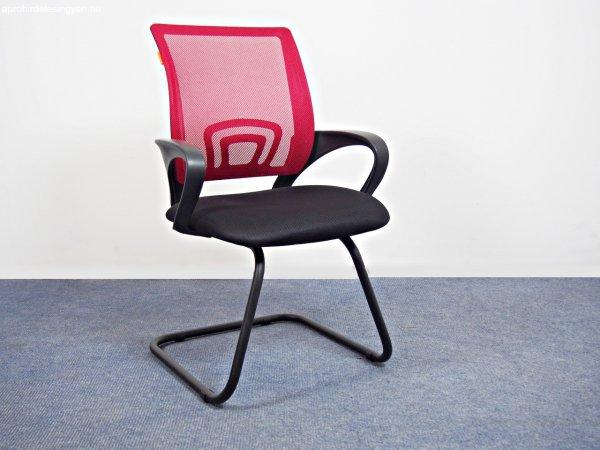 CHA-696V modern fémvázas szék karfával, piros (OUTLET)