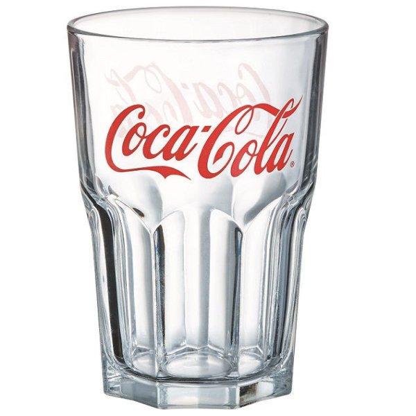 Coca-cola átlátszó üveg pohár szett 6 x 4 dl Ingyenes szállítással