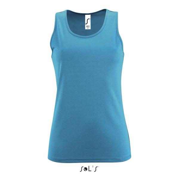 Női ujjatlan sport trikó, SOL'S SO02117, Aqua-XL