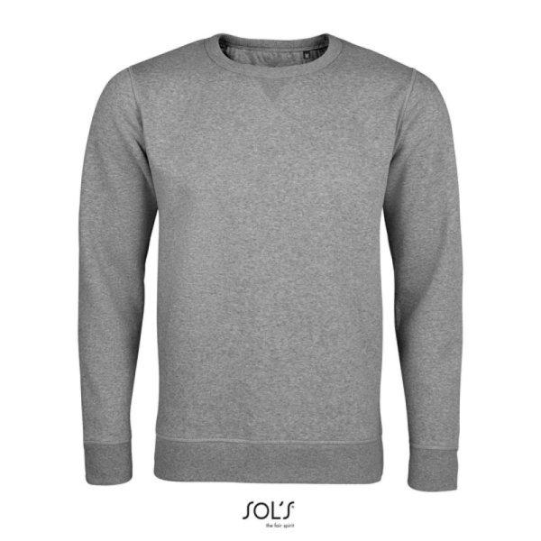 Férfi környakas pulóver, SOL'S SO02990, Grey Melange-XL