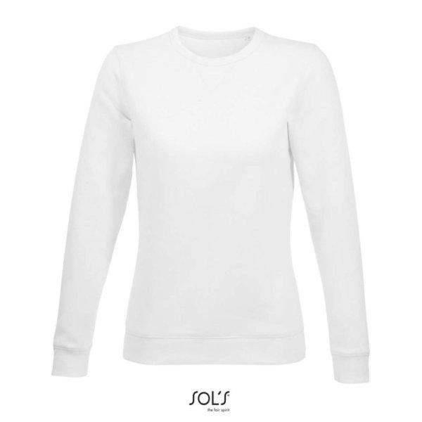 Női kereknyakú pulóver, SOL'S SO03104, White-2XL