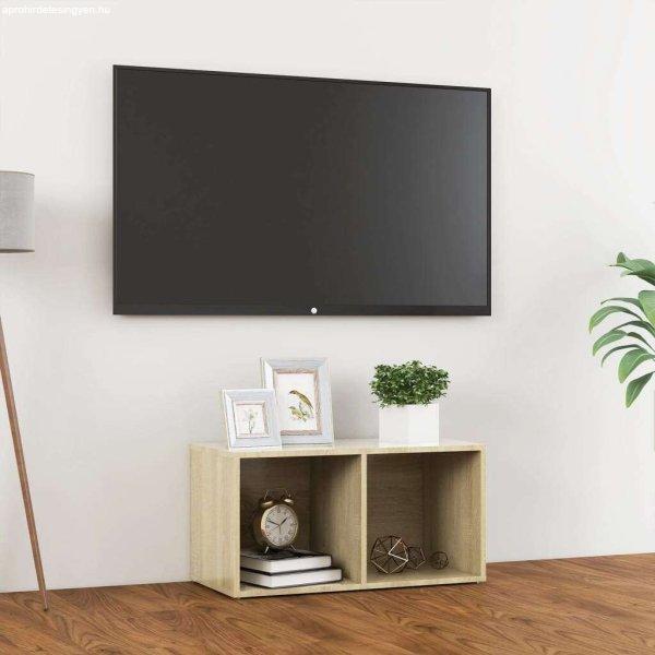 vidaXL sonoma-tölgy színű forgácslap TV-szekrény 72 x 35 x 36,5 cm