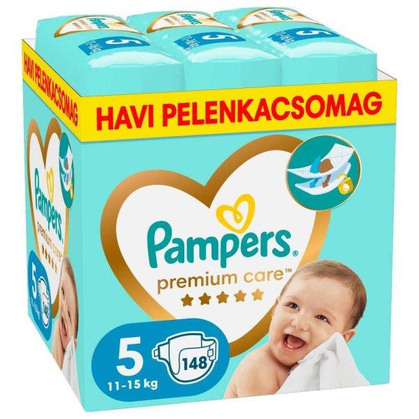 Pampers Premium Care havi Pelenkacsomag 11-16kg Junior 5 (148db)