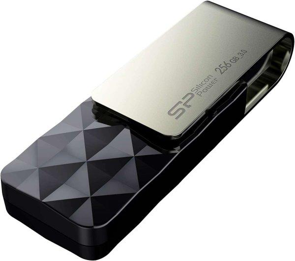 Pen Drive 256GB Silicon Power Blaze B30 fekete-ezüst USB 3.0 (SP256GBUF3B30V1K)