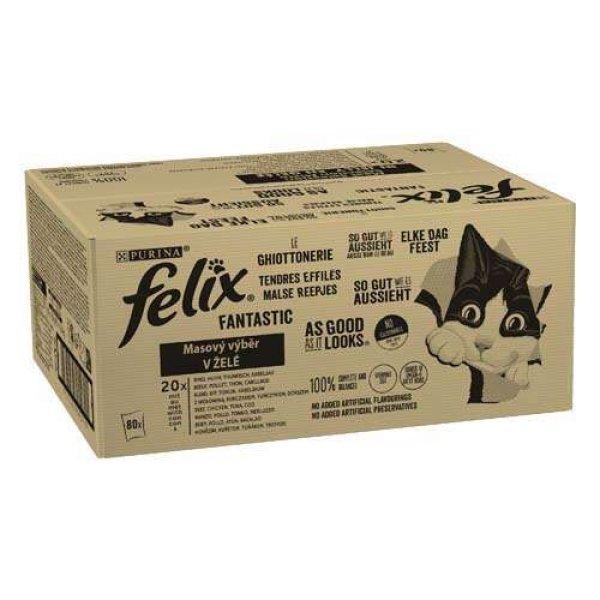 FELIX Fantastic Multipack 80x85g marha, csirke, tonhal, tőkehal zselében