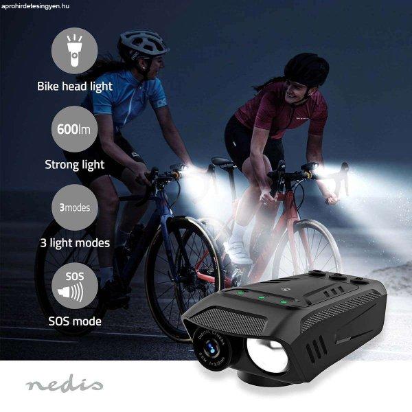 Nedis Kerékpáros kamera 1080p@30fps 2 MPixel 600 min 70 ° 600 min Rögzítőt
tartalmaz  bicikli kamera, akciókamera CCAM100BK