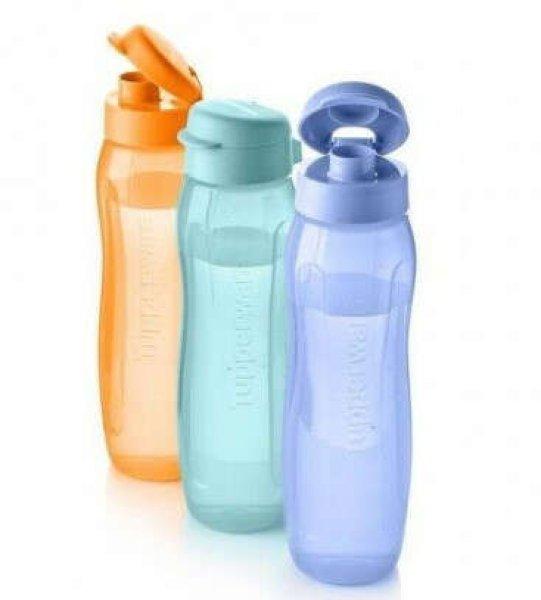 Öko palack 750 ml 3db-os szett , Új generációs, Kipattintós-csavaros
kupakkal, kék-lila-narancs - Tupperware
