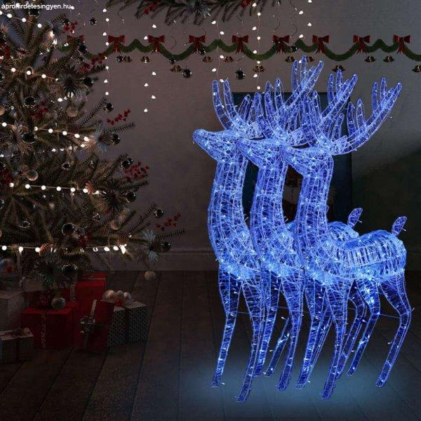 3 db kék XXL akril karácsonyi rénszarvas 250 LED 180 cm