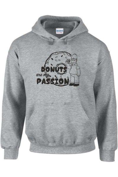 Donuts are my passion pulóver - egyedi mintás, 4 színben, 5 méretben