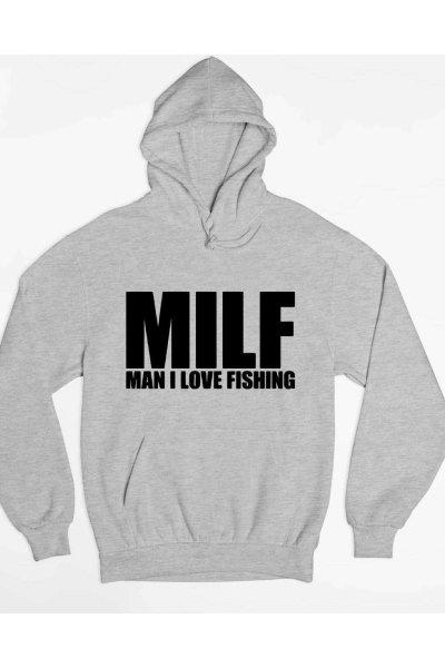 Milf man I love fishing pulóver - egyedi mintás, 4 színben, 5 méretben