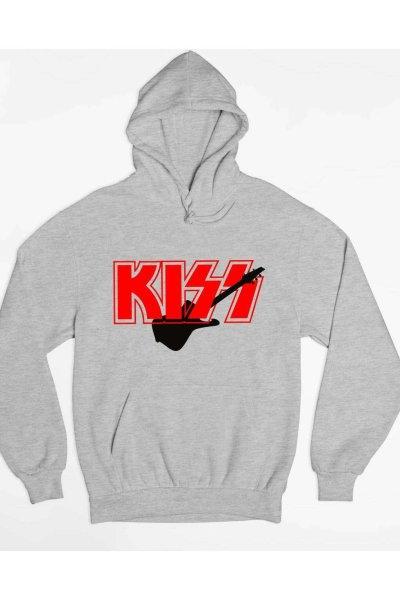 Kiss Kiss Kiss gitár pulóver - egyedi mintás, 4 színben, 5 méretben