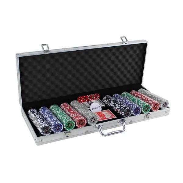 MASTER 500 póker készlet luxus tokban, értékjelöléssel