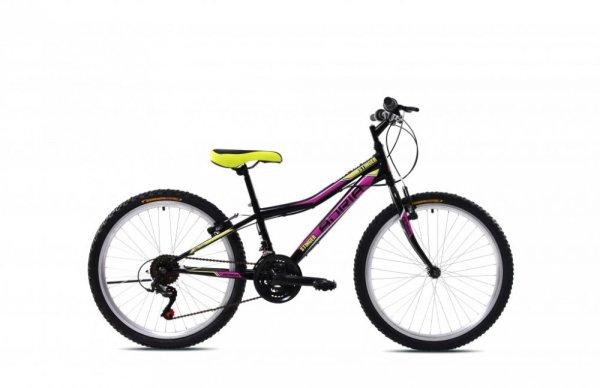 Adria Stinger 24" gyerek kerékpár Fekete-Rózsaszín