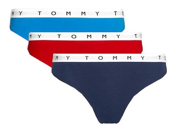 Tommy Hilfiger 3 PACK - női tanga alsó UW0UW02521-0V7 XL