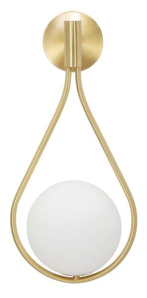 Fali lámpa 52 cm, arany, fehér - PELOTE - Butopêa