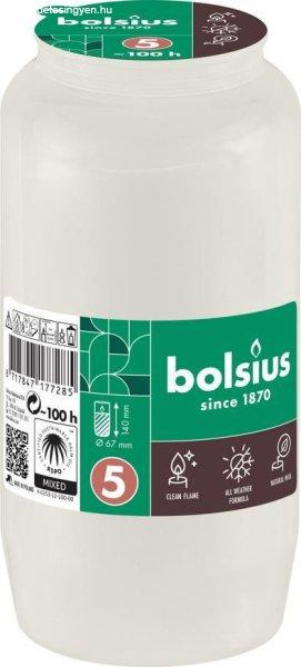 Töltő Bolsius, 100 h, 317g, 67x140 mm, kahanca, fehér, olaj
