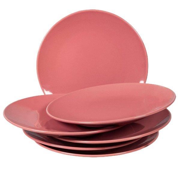 6 darabos Cesiro szett, rózsaszín, 20 cm-es desszert tányér