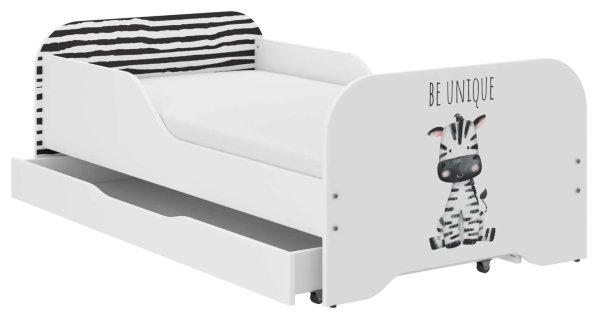 MIKI gyerekágy 140x70cm ajándék matraccal, ágyneműtartó nélkül - Zebra
Szafari